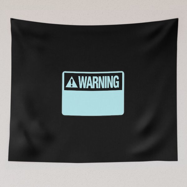 Item preview, Blank Pastel Blue Warning Hazard Sign designed and sold by everything4eva.