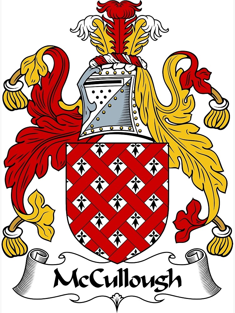 "McCullough Coat of Arms / McCullough Family Crest" Photographic Print
