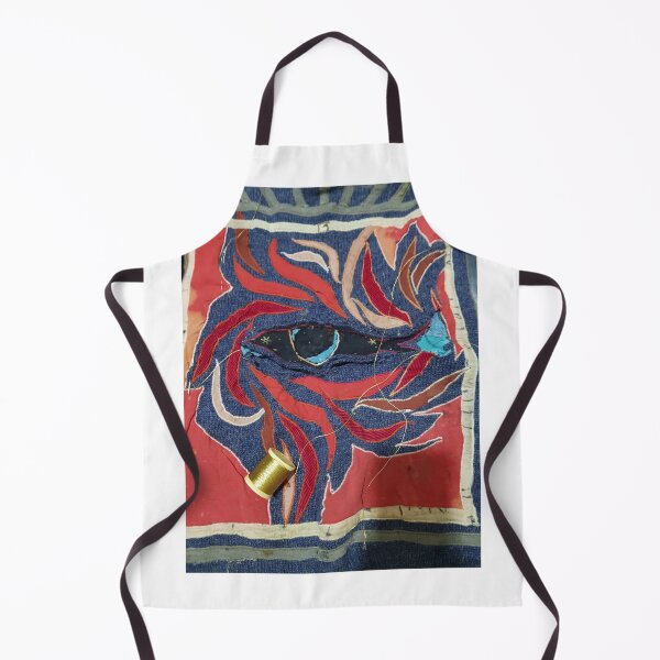 Item preview, Rose-Ocean Huipil handmade applique, embroidery on wool designed and sold by EsterKarenAida.