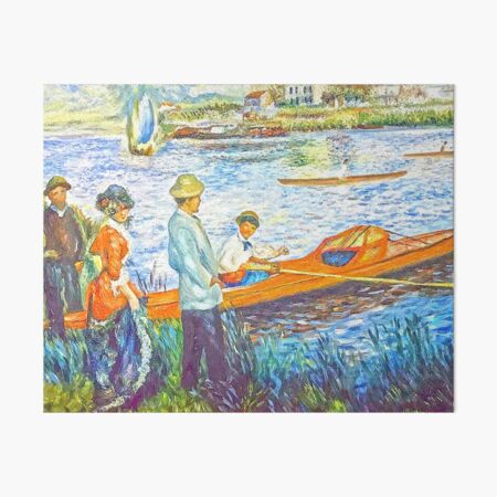 oarsmen at chatou Art Board Print