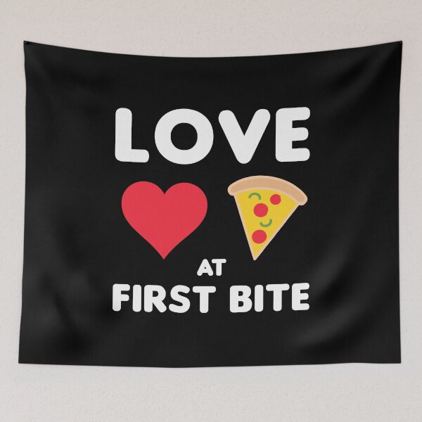 Item preview, Love At First Bite Pizza Lover Funny Food Pun designed and sold by sillyquestions.
