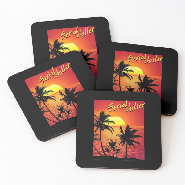 Item preview, Serial Chiller Funny Retro Chill Sunset Palm Trees designed and sold by sillyquestions.