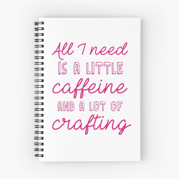 Item preview, Caffeine And Crafting Cute Crafts Cozy Crafting Slogan designed and sold by sillyquestions.