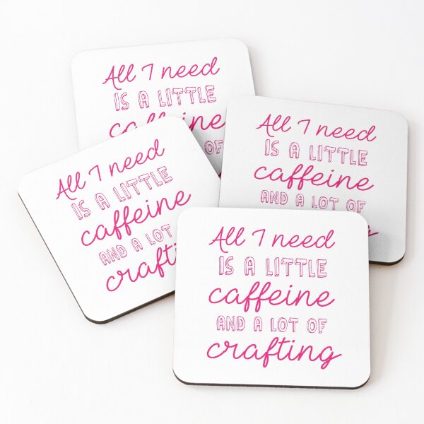 Item preview, Caffeine And Crafting Cute Crafts Cozy Crafting Slogan designed and sold by sillyquestions.