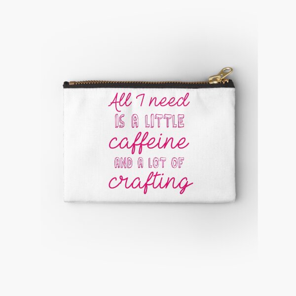 Item preview, Caffeine And Crafting Cute Crafts Cozy Crafting Slogan designed and sold by sillyquestions.