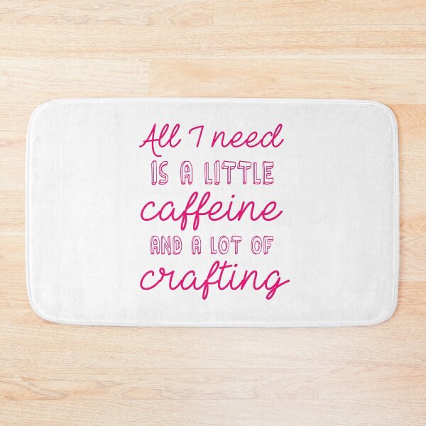 Item preview, Caffeine And Crafting Cute Crafts Cozy Crafting Slogan designed and sold by sillyquestions.