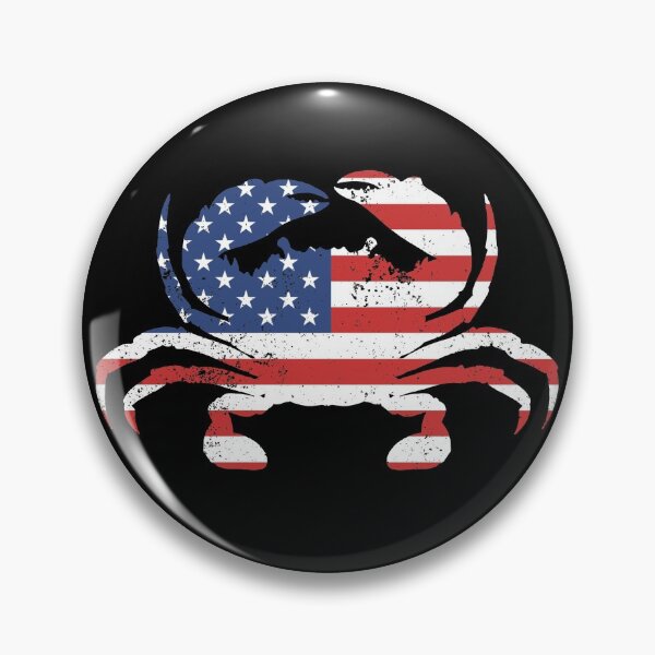 Item preview, American Flag Crab Blue Crab Seafood USA Crab Meat Lover Gear designed and sold by DynamicDesign.