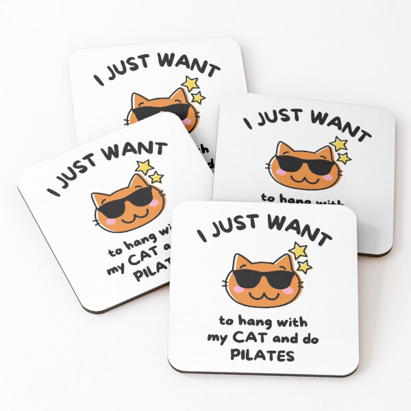 Item preview, I just want to hang with my cat and do pilates designed and sold by TheGreenGoat.