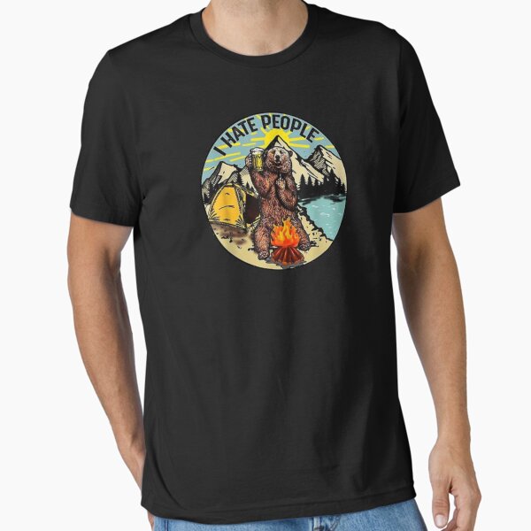 Item preview, Bear Camping I Hate People designed and sold by biwli.