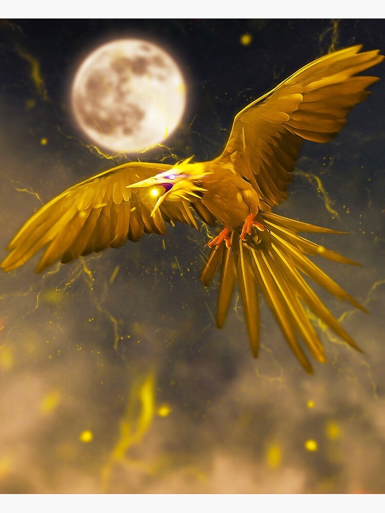 Realistic Pokemon Zapdos Greeting Card By Addemdialart Redbubble