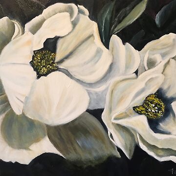 Artwork thumbnail, White magnolia by Fiona Gurnsey
