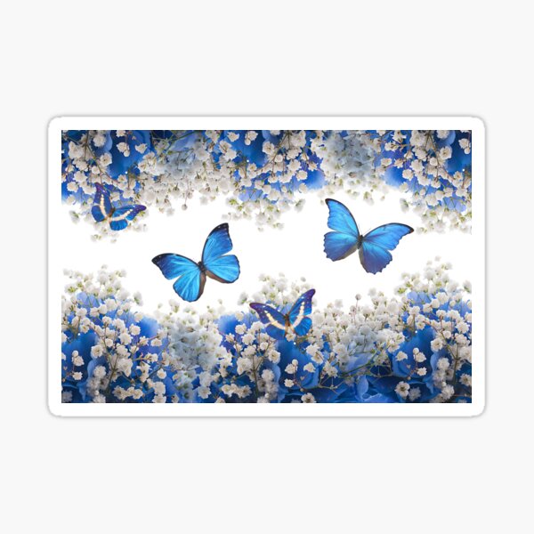 Item preview, Blue Butterflies With Flowers designed and sold by Duracella.