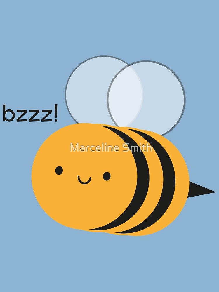 Kawaii Buzzy Bumble Bee Beach Towel by Marceline Smith