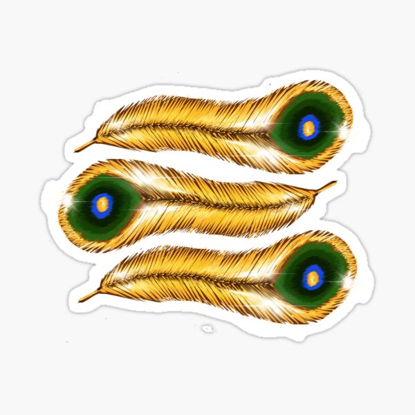 "Gold feathers bring wealth and good luck." Sticker for Sale by GlazArt