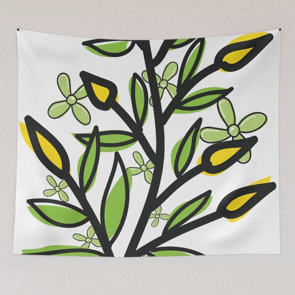 Item preview, Beautiful Handrawn Flower Plant  designed and sold by BANGBUNG.