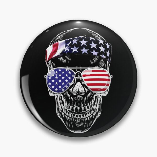 Artikelvorschau, Skull Wearing USA Aviators And Bandana American Skull Gear entworfen und verkauft von DynamicDesign.