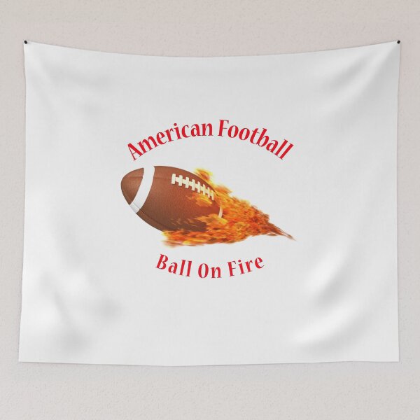 Aperçu de l'œuvre Football américain - Ball on Fire créée et vendue par The best online style shop.