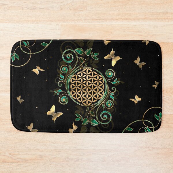 Item preview, Flower of Life  - Malachite Swirl and Butterflies designed and sold by k9printart.