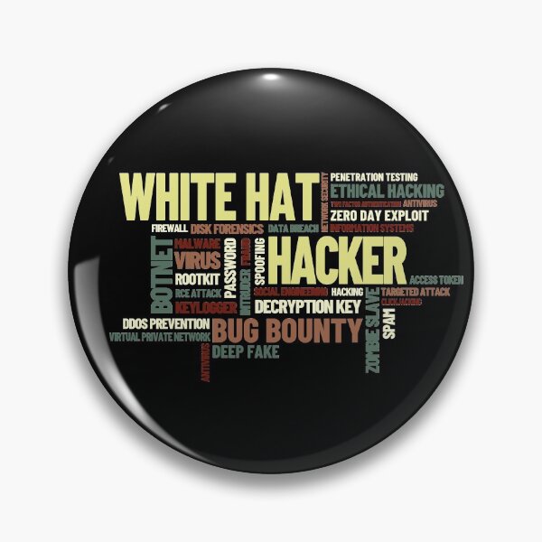 Artikelvorschau, White Hat Hacker Cyber Security Wortwolke entworfen und verkauft von Nerd Shizzle.