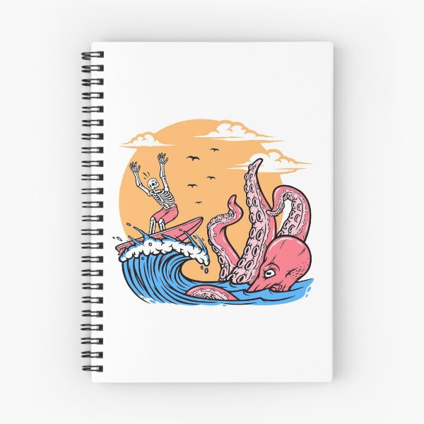 Item preview, Skeleton Surfer Chased By Octopus designed and sold by TotalityDesigns.
