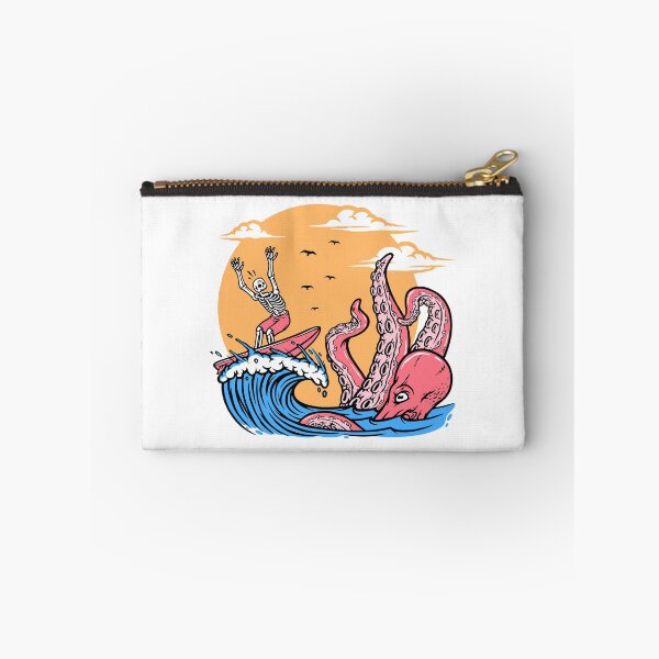 Item preview, Skeleton Surfer Chased By Octopus designed and sold by TotalityDesigns.