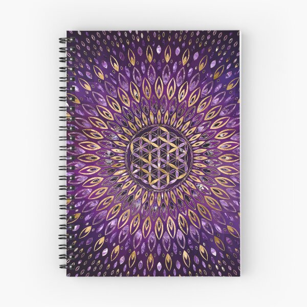 Item preview, Flower of Life mandala - Amethyst designed and sold by k9printart.