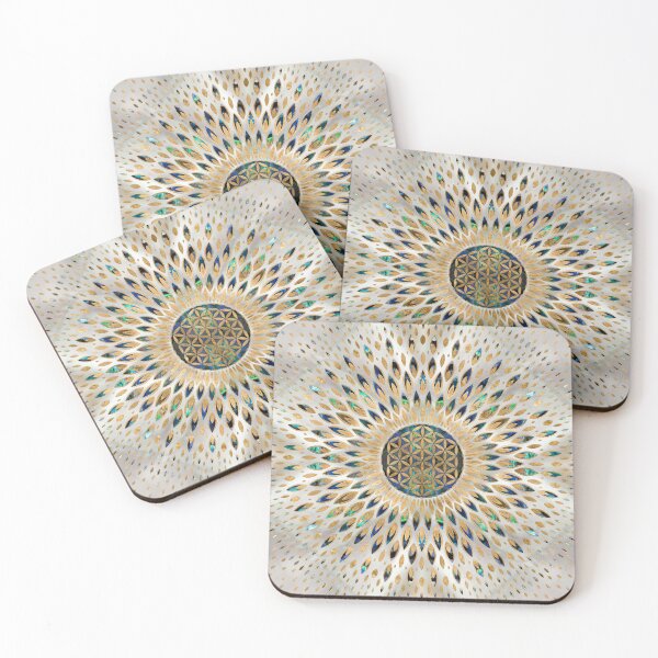 Item preview, Flower of Life mandala - Abalone Shell and Pearl designed and sold by k9printart.