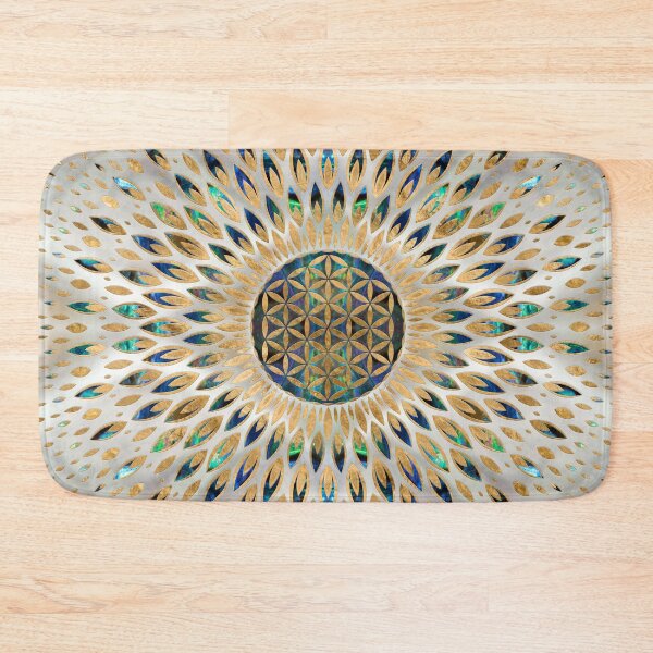 Item preview, Flower of Life mandala - Abalone Shell and Pearl designed and sold by k9printart.