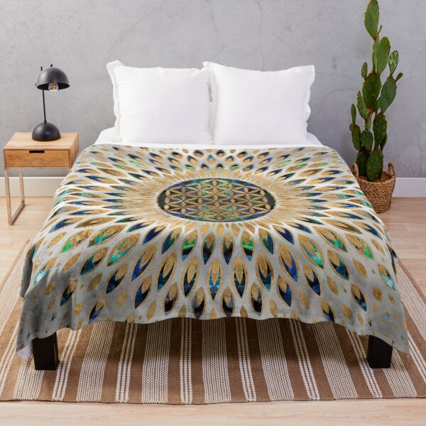 Item preview, Flower of Life mandala - Abalone Shell and Pearl designed and sold by k9printart.