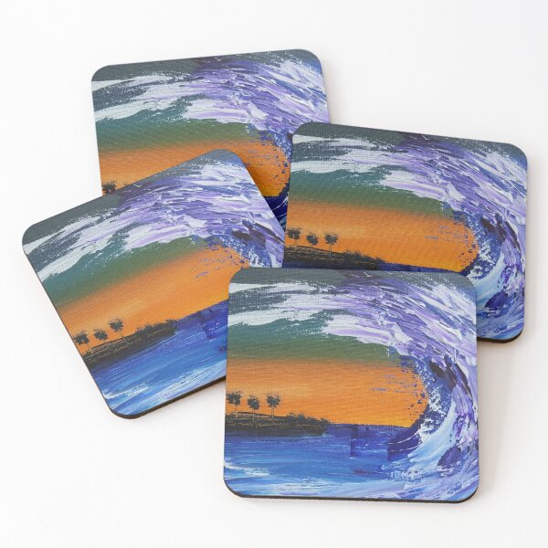 Item preview, The Wave At Sunset Abstract Painting designed and sold by Gordon Bryan.