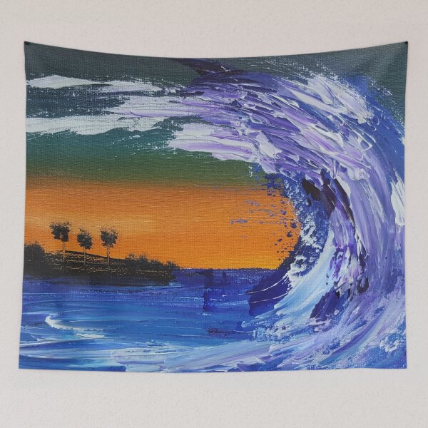 Item preview, The Wave At Sunset Abstract Painting designed and sold by Gordon Bryan.