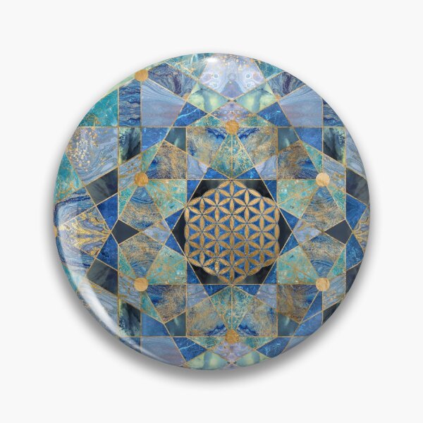 Item preview, Flower of Life in Sacred Geometry Marble Ornament designed and sold by k9printart.