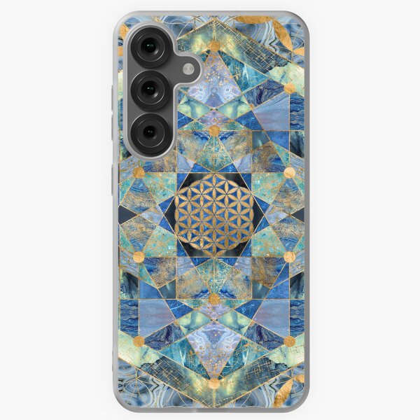 Item preview, Flower of Life in Sacred Geometry Marble Ornament designed and sold by k9printart.