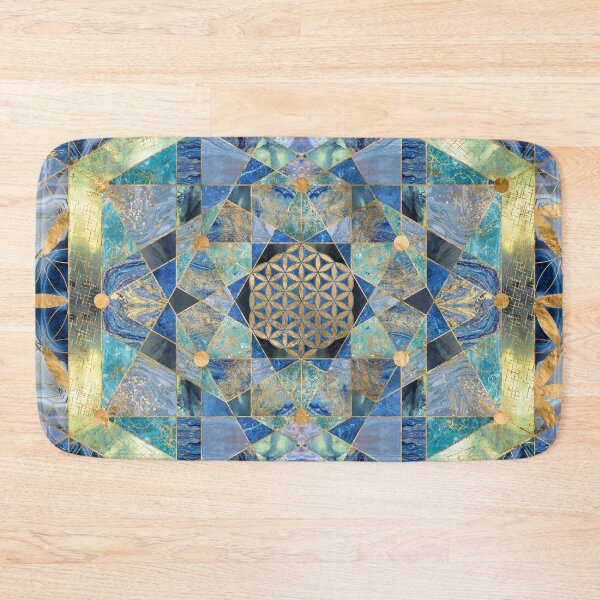 Item preview, Flower of Life in Sacred Geometry Marble Ornament designed and sold by k9printart.