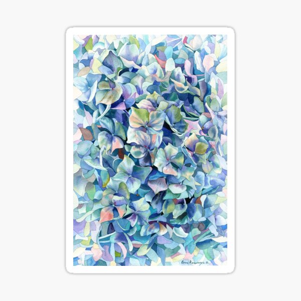 "Marine hydrangea" Sticker