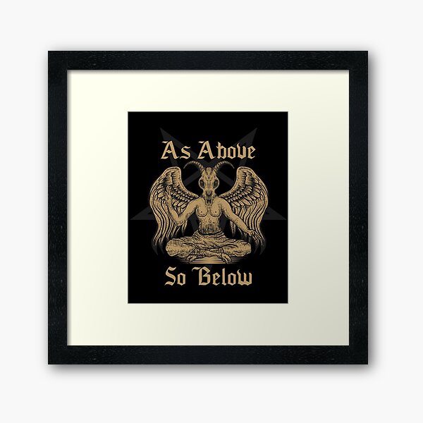 Item preview, As Above So Below Satanic Baphomet Pentagram Goat Nu Goth designed and sold by Congex.
