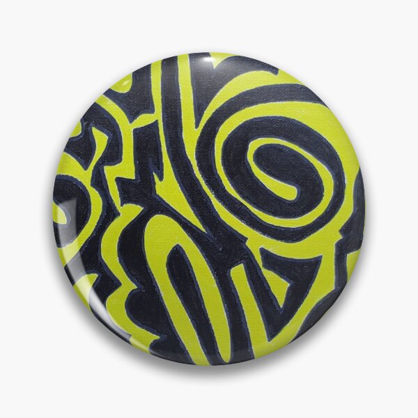 Item preview, Yellow And Black Scribble Abstract Painting designed and sold by Gordon Bryan.