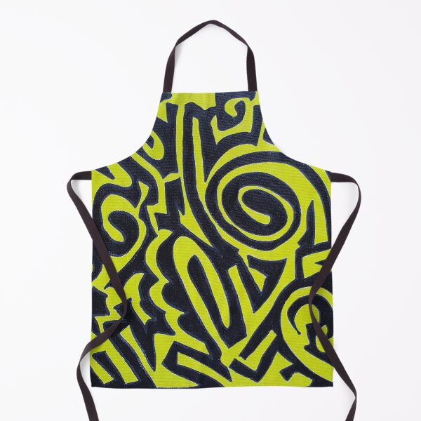 Item preview, Yellow And Black Scribble Abstract Painting designed and sold by Gordon Bryan.