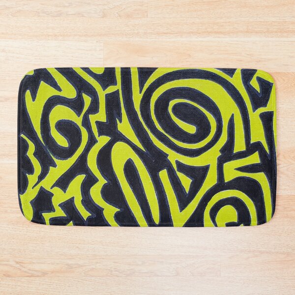Item preview, Yellow And Black Scribble Abstract Painting designed and sold by Gordon Bryan.
