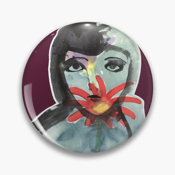 Item preview, Woman with red flower designed and sold by Rikemoo.