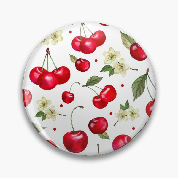 Item preview, Life is Sweet Red Cherries on White Background designed and sold by KrisInStitches.