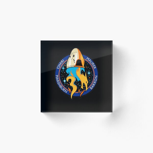 SPACEX Crew 3 Patch NASA Mission Logo Acrylic Block