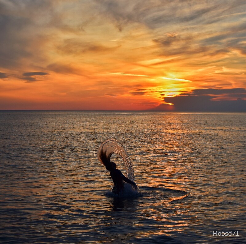 Mermaid Sunset By Robsd71 Redbubble