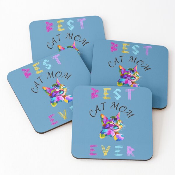 Item preview, Best Cat Mom Ever, Perfect Gift for a Cat lover, Multi coloured Kitten Design designed and sold by PetLovers-Trust.