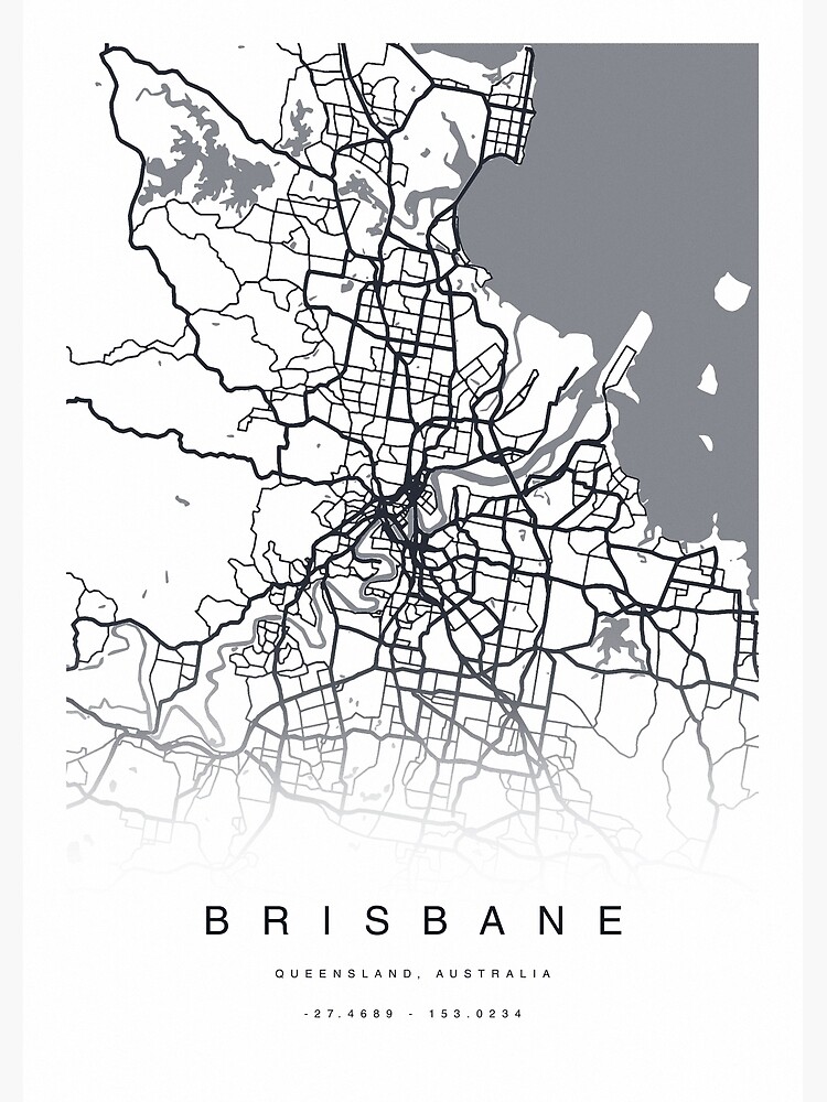 "Brisbane, Australia Map Poster" Poster for Sale by TheZenSprout