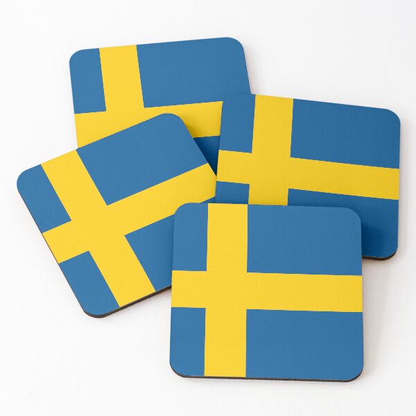 Item preview, Sweden Flag Print designed and sold by JoyforU.