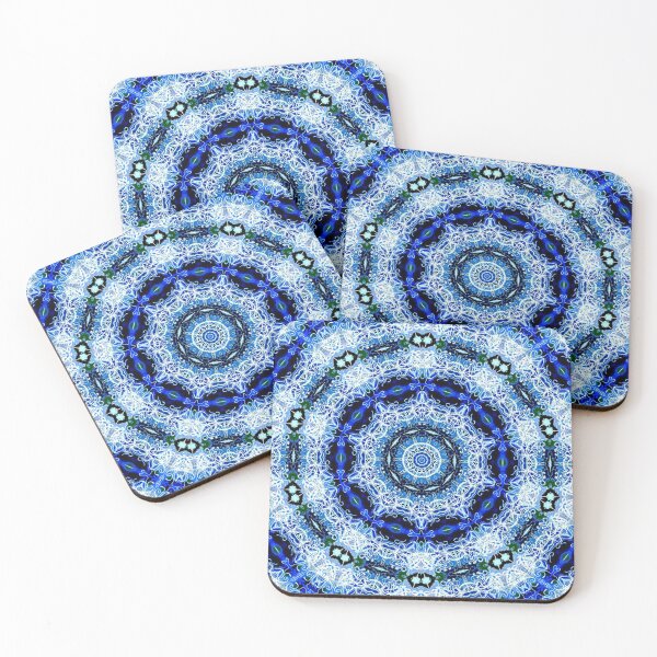 Item preview, White and Blue Lace-Like Pattern designed and sold by Geoff Treagus.