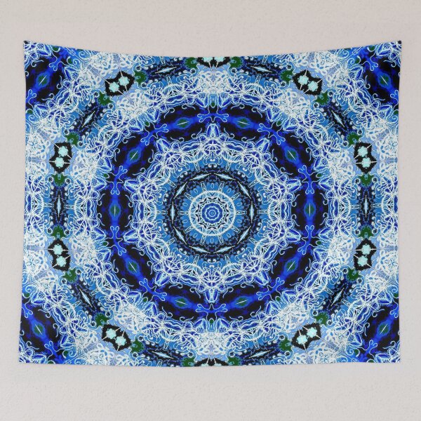Item preview, White and Blue Lace-Like Pattern designed and sold by Geoff Treagus.