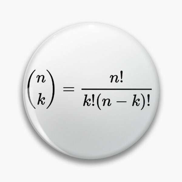 Item preview, binomial coefficients formula, algebra, probability and math designed and sold by NoetherSym.