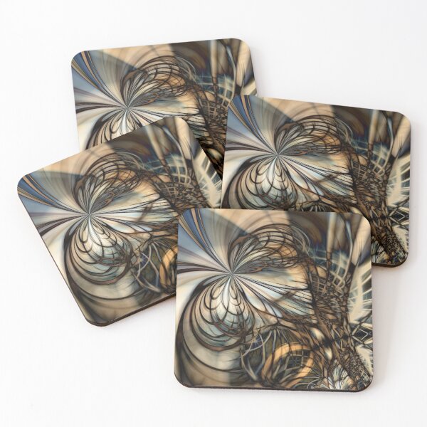 Item preview, Bronze & Gray Digital Fractal Pattern Design designed and sold by EarthArtDesigns.